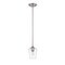 Z-Lite Joliet 1 Light Mini Pendant, Brushed Nickel & Clear 473MP-BN - alternate 2